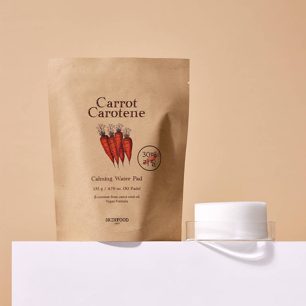 SKINFOOD Carrot Carotene Calming Water Pad 135g/30 Pads (Refill) - Glamourous Grace