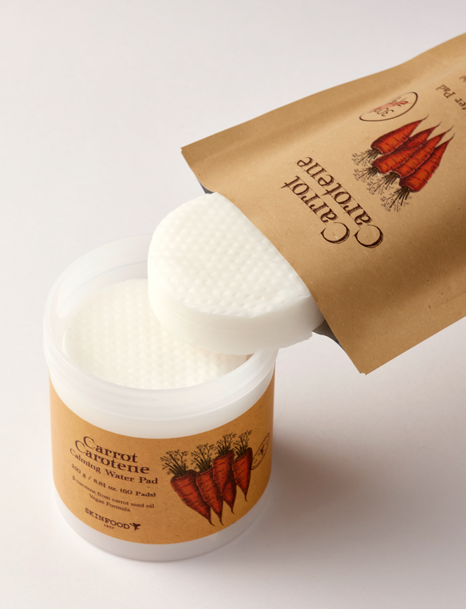SKINFOOD Carrot Carotene Calming Water Pad 135g/30 Pads (Refill) - Glamourous Grace