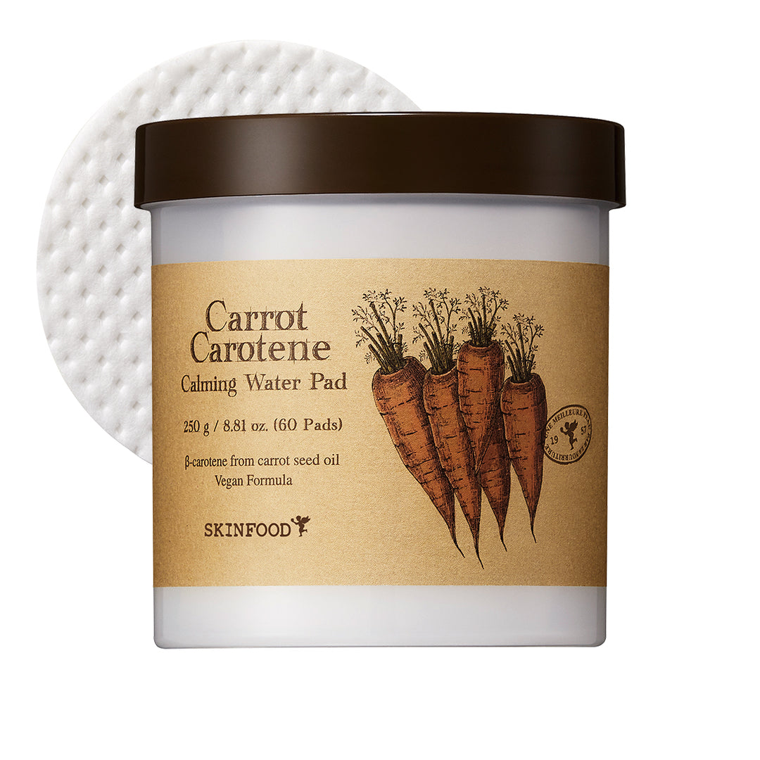 SKINFOOD Carrot Carotene Calming Water Pad 250g (60 Pads) - Glamourous Grace