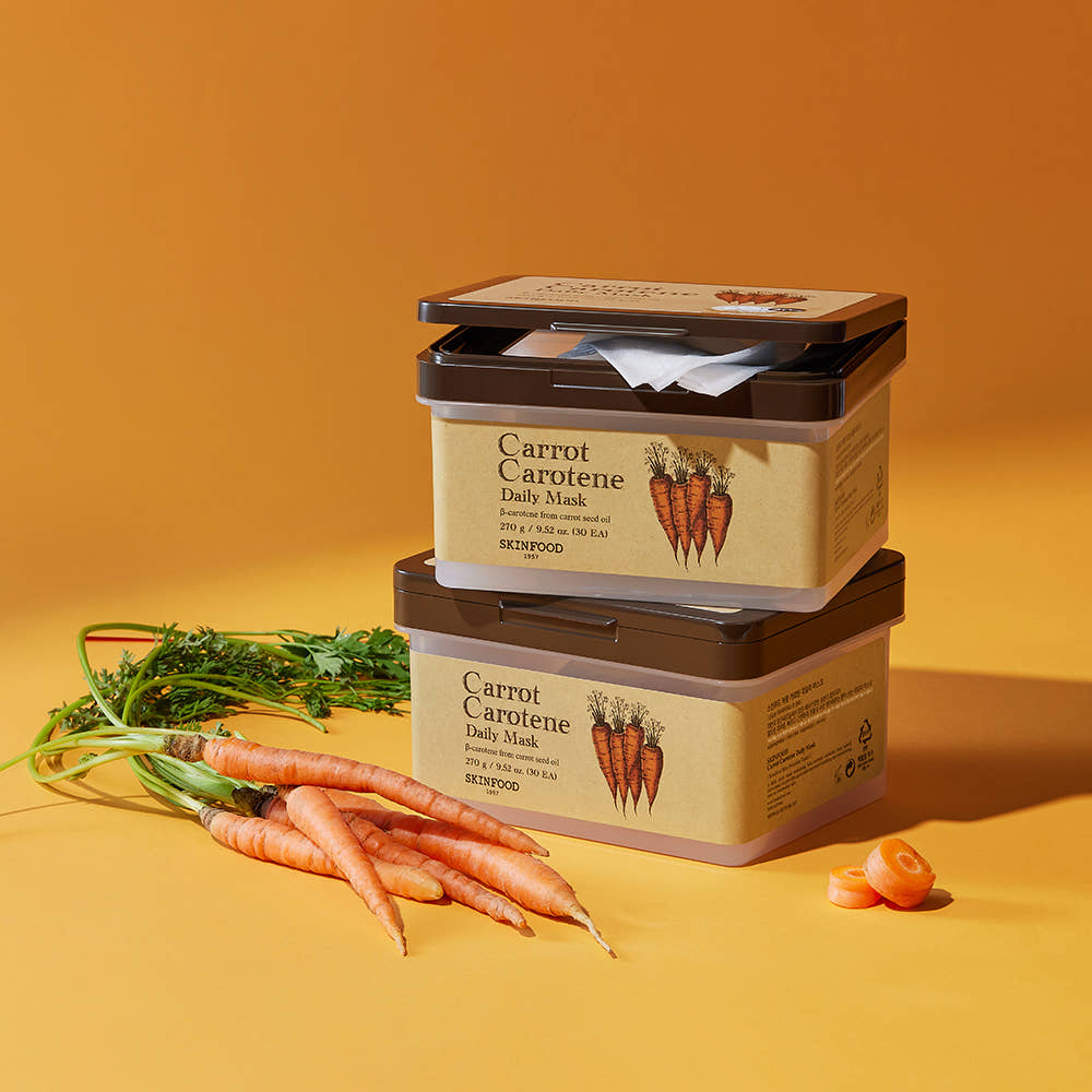 SKINFOOD Carrot Carotene Daily Mask Sheet 270g/30ea - Glamourous Grace