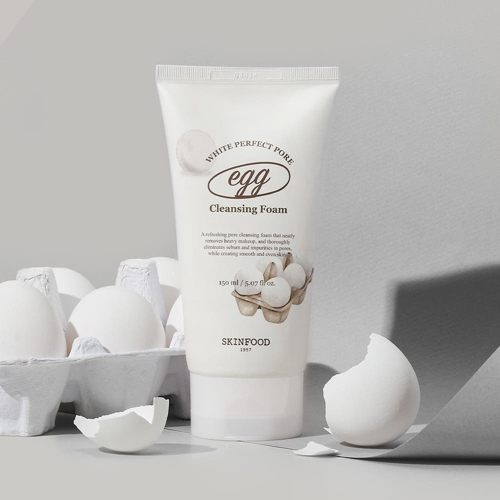 SKINFOOD Egg White Perfect Pore Cleansing Foam 150ml - Glamourous Grace