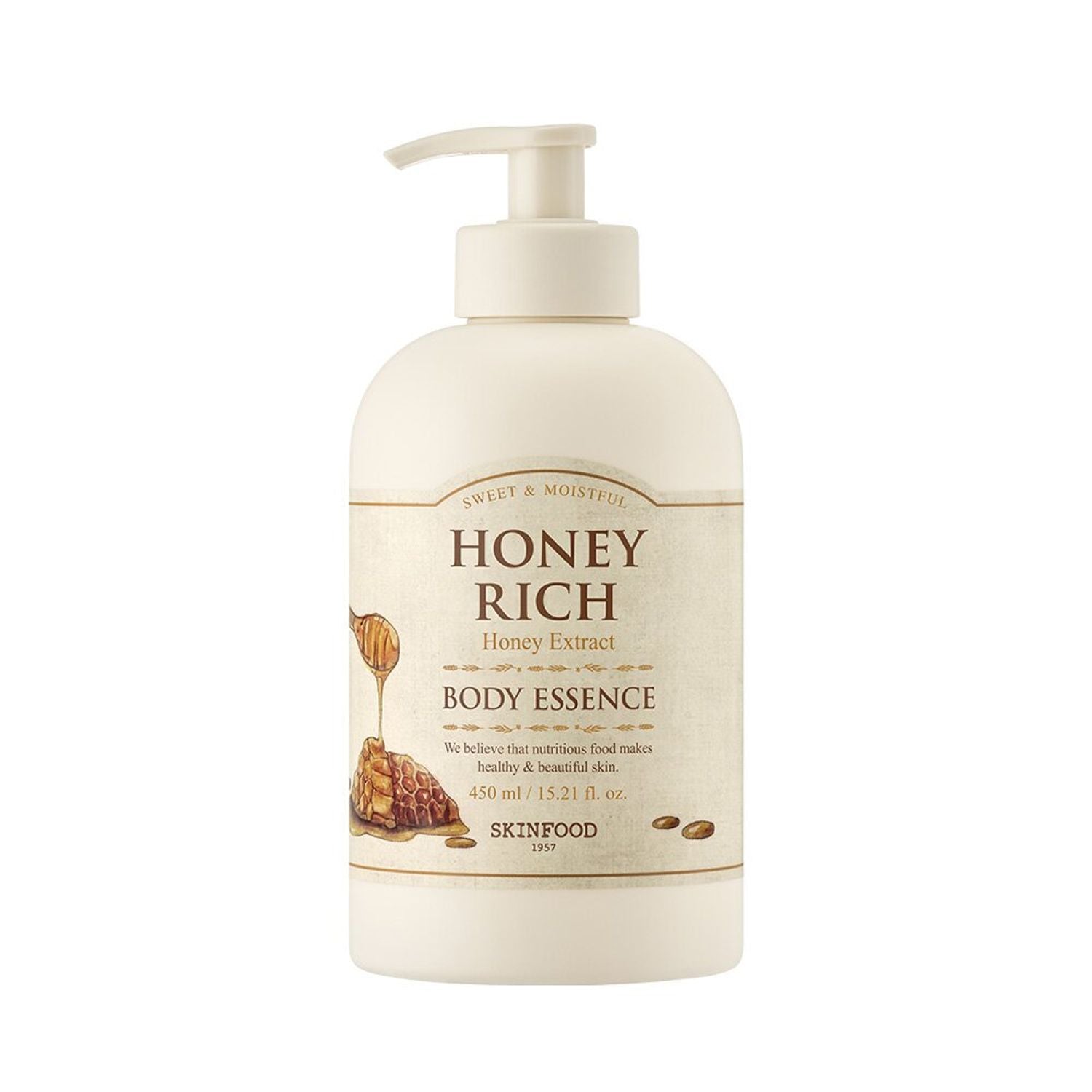 SKINFOOD Honey Rich Body Essence 450ml - Glamourous Grace