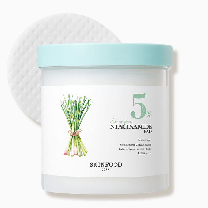 SKINFOOD Lemongrass Niacinamide Pad 250g/60ea - Glamourous Grace