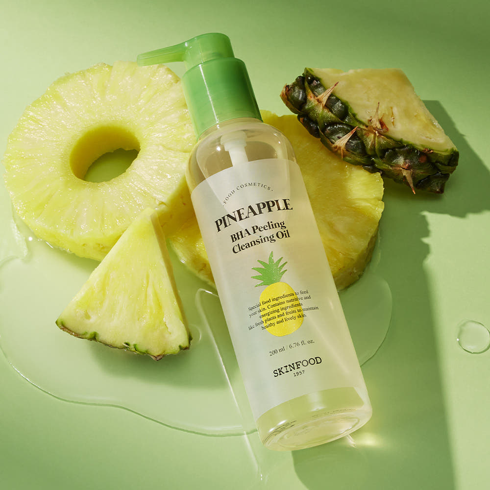 SKINFOOD Pineapple BHA Peeling Cleansing Oil 200ml - Glamourous Grace