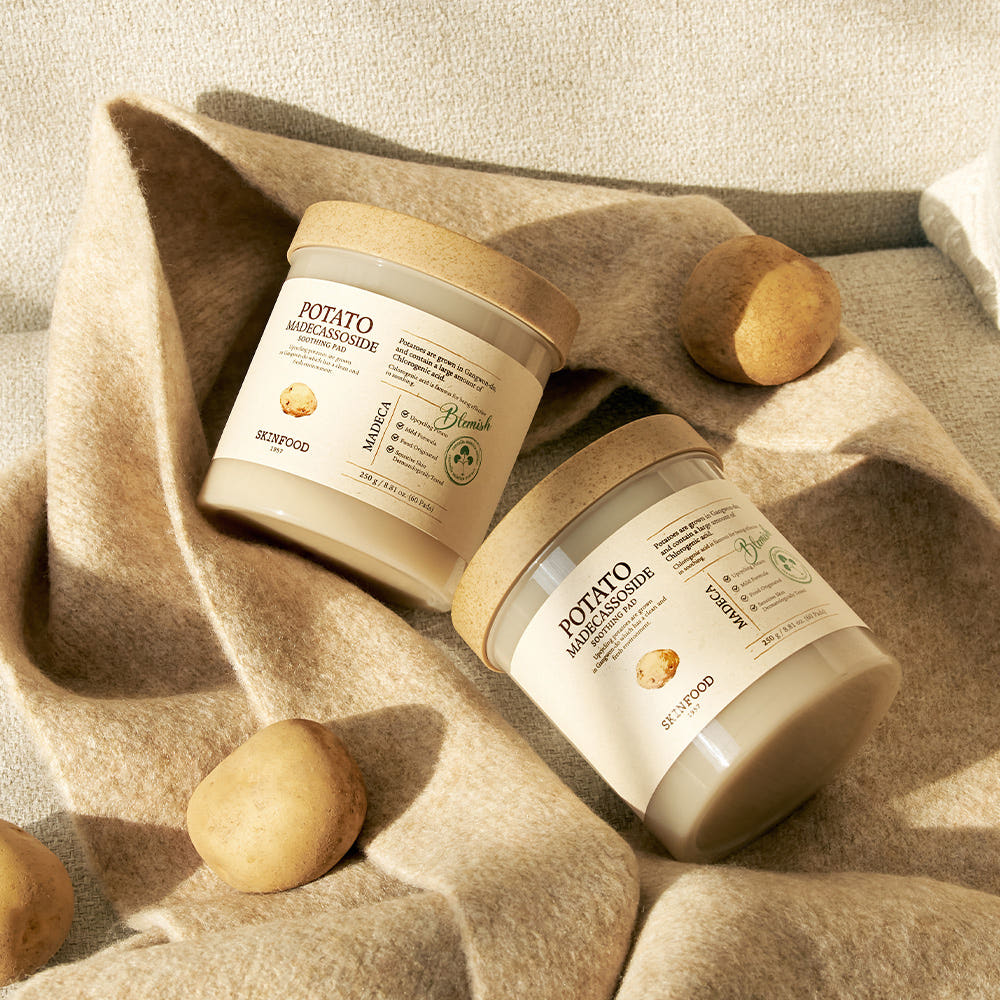 SKINFOOD Potato Madecassoside Soothing Pad 250g/60ea - Glamourous Grace