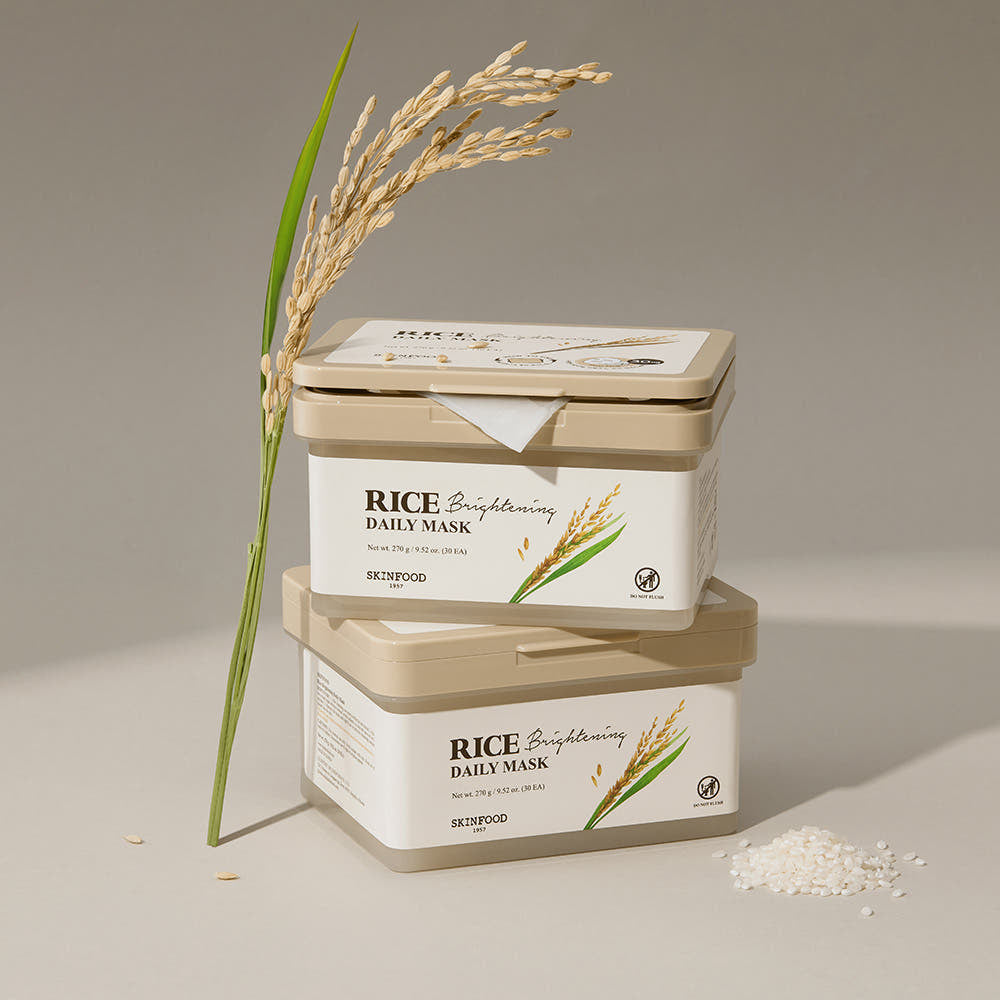 SKINFOOD Rice Brightening Daily Mask 270g/30ea - Glamourous Grace