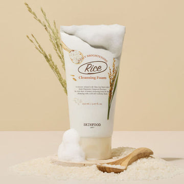 SKINFOOD Rice Daily Brightening Cleansing Foam 150ml - Glamourous Grace