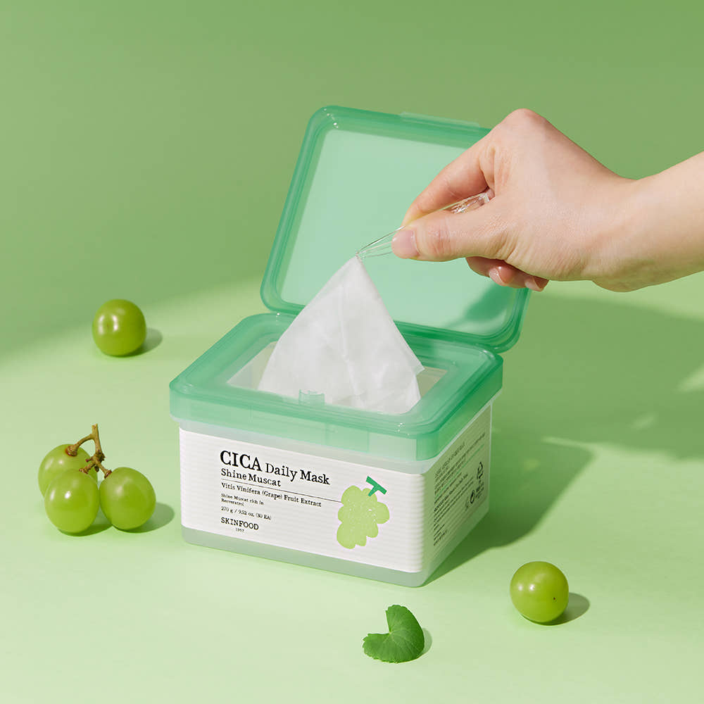 SKINFOOD Shine Muscat Cica Daily Mask 270g/30ea - Glamourous Grace