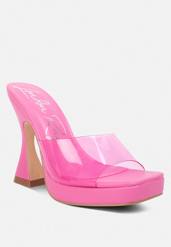 Skyhigh Clear Strap Block Heel Sandals - Glamourous Grace