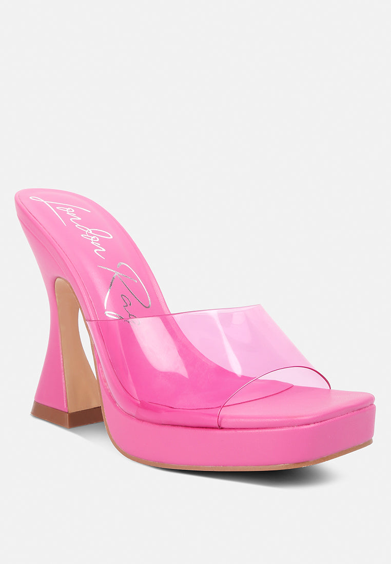 Skyhigh Clear Strap Block Heel Sandals - Glamourous Grace