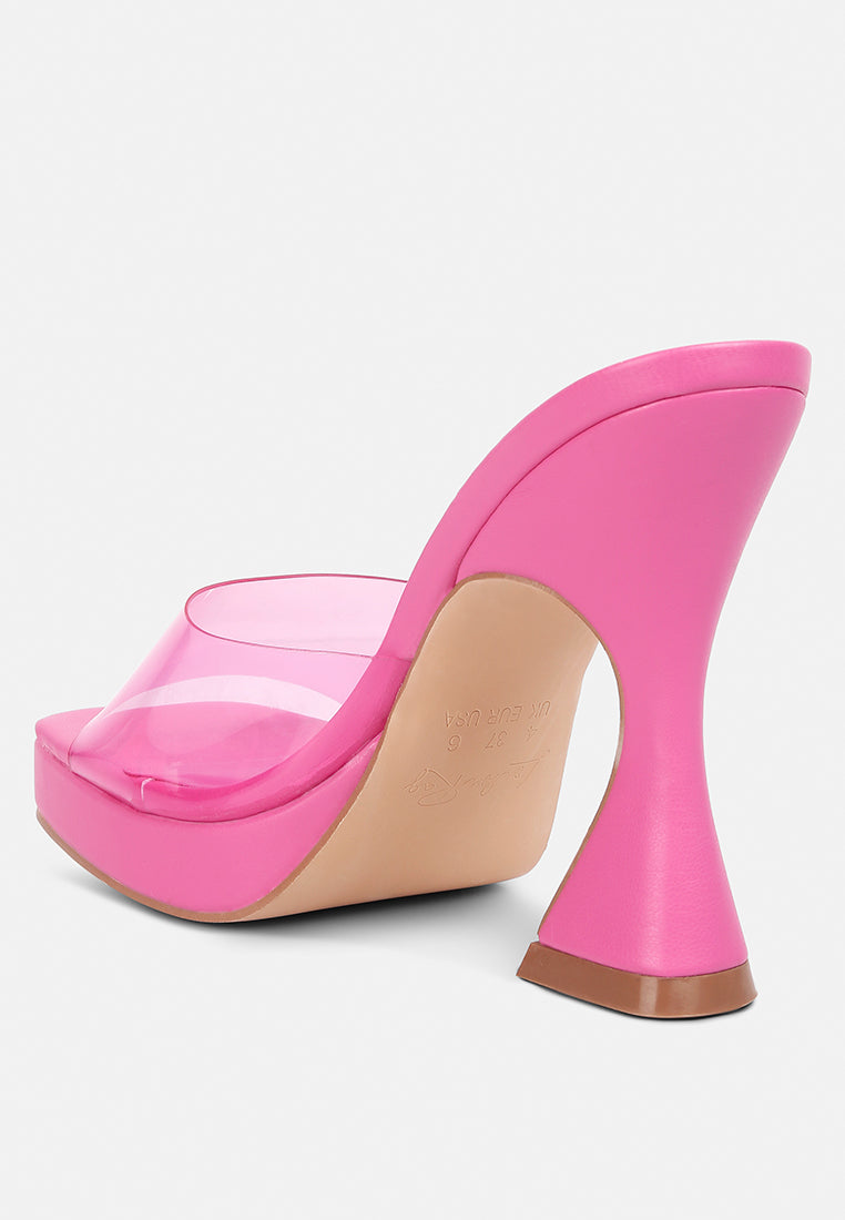 Skyhigh Clear Strap Block Heel Sandals - Glamourous Grace
