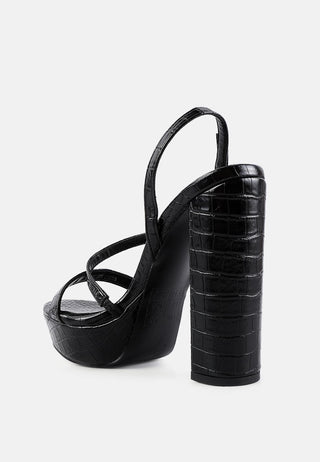 Slegs Slingback Block High Heeled Sandals - Glamourous Grace