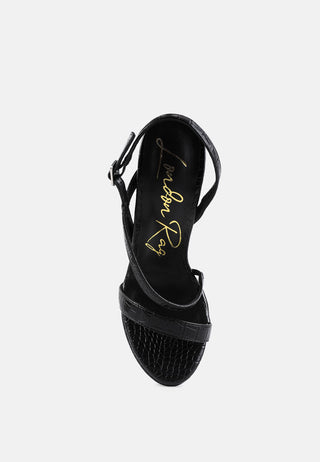 Slegs Slingback Block High Heeled Sandals - Glamourous Grace