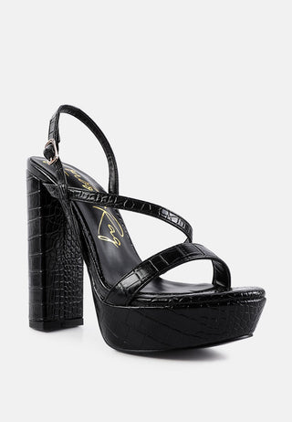 Slegs Slingback Block High Heeled Sandals - Glamourous Grace