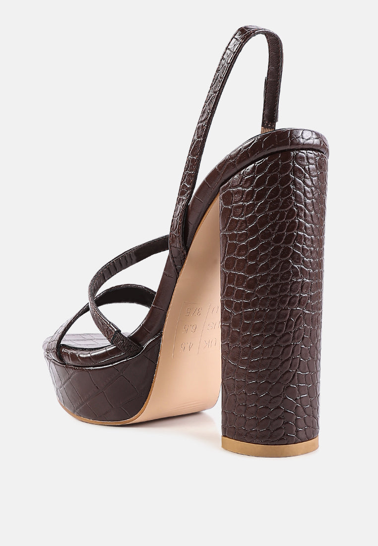 Slegs Slingback Block High Heeled Sandals - Glamourous Grace