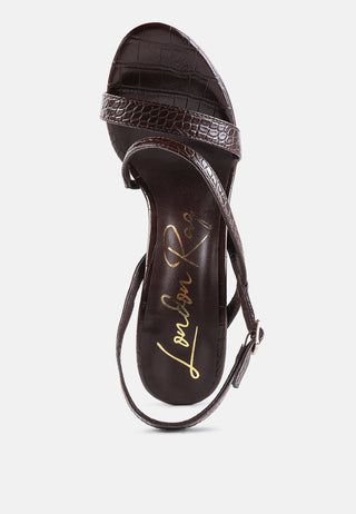 Slegs Slingback Block High Heeled Sandals - Glamourous Grace