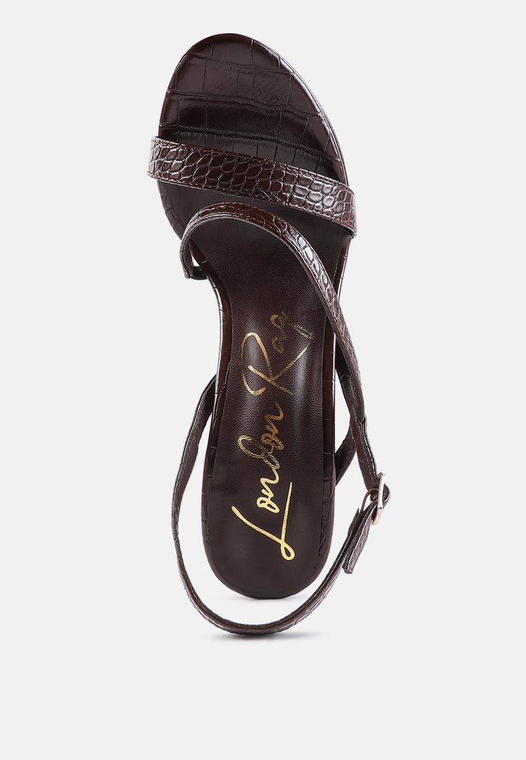 Slegs Slingback Block High Heeled Sandals - Glamourous Grace