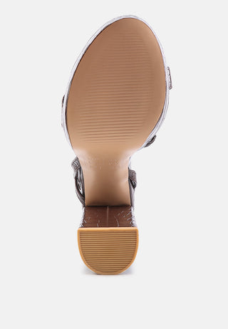 Slegs Slingback Block High Heeled Sandals - Glamourous Grace