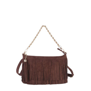 Sloane Fringe Faux Suede Clutch