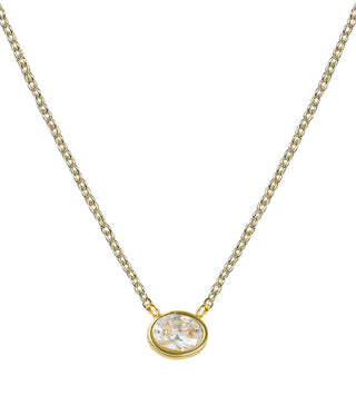 Small Oval Bezel Necklace - Glamourous Grace