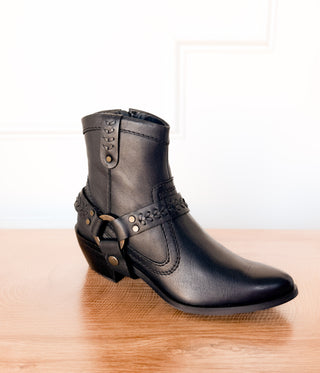 Smithy Suede Ankle Boot in Black - Glamourous Grace