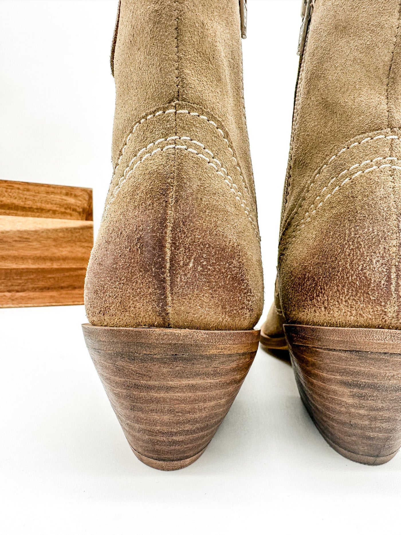 Smithy Suede Ankle Boot in Tan - Glamourous Grace