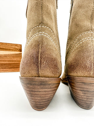 Smithy Suede Ankle Boot in Tan - Glamourous Grace