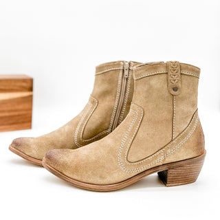Smithy Suede Ankle Boot in Tan - Glamourous Grace