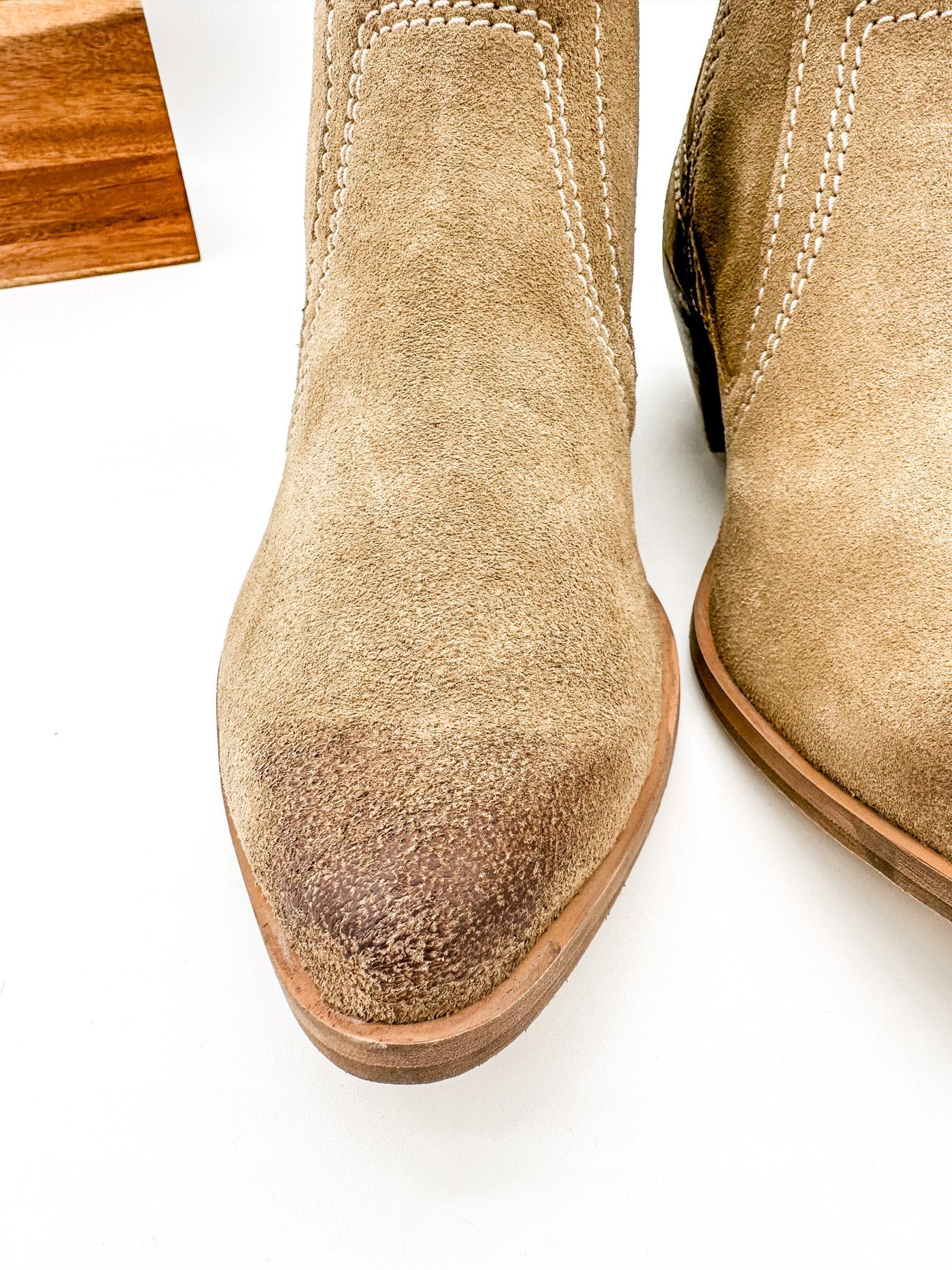 Smithy Suede Ankle Boot in Tan - Glamourous Grace