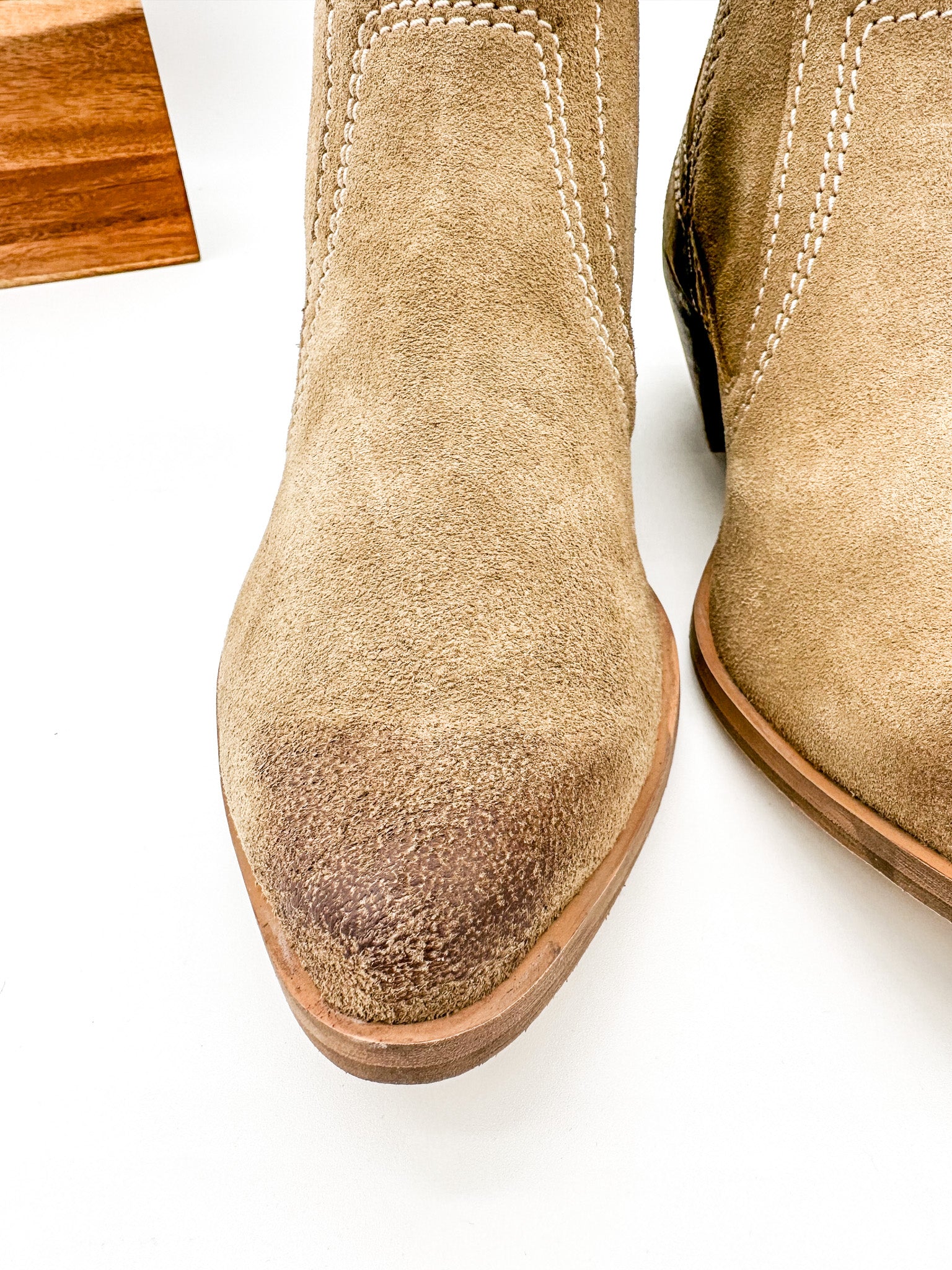 Smithy Suede Ankle Boot in Tan - Glamourous Grace