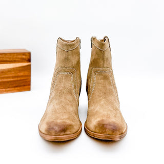 Smithy Suede Ankle Boot in Tan - Glamourous Grace