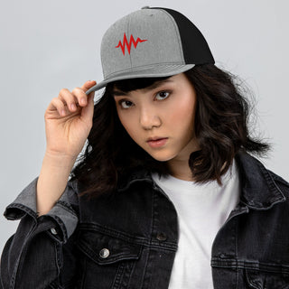 Heartbeat Snapback Trucker Hat