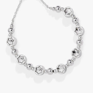 Crystal Snowflake Beaded Bolo Bracelet
