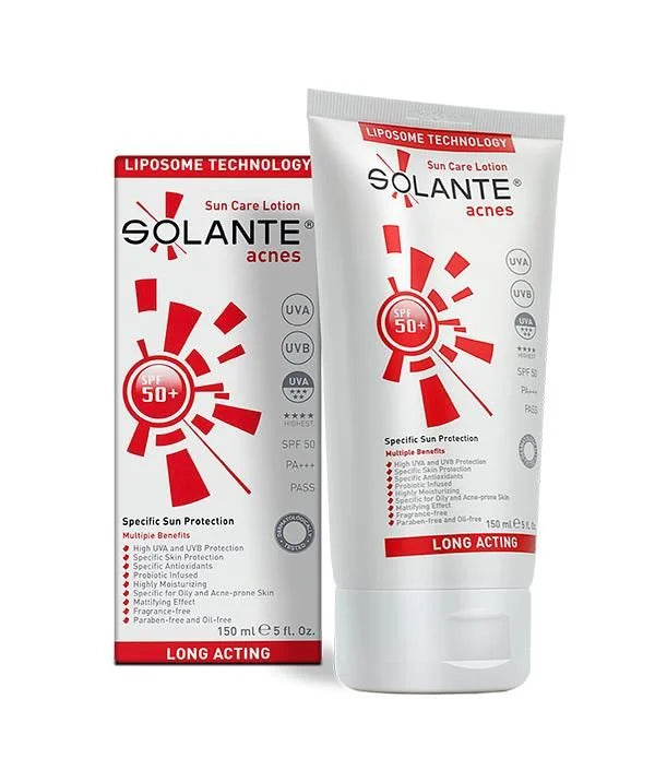 Solante Acnes Spf 50+ 150 ml Anti-Acne Sun Lotion - Glamourous Grace