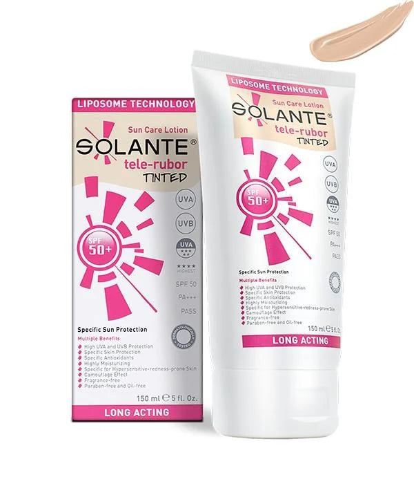 Solante Tele-Rubor Tinted Sun Care Lotion Spf 50+ 150ml - Glamourous Grace