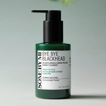 [SOME BY MI] Bye Bye Blackhead 30 Days Miracle Green Tea Tox Bubble Cleanser 120g - Glamourous Grace