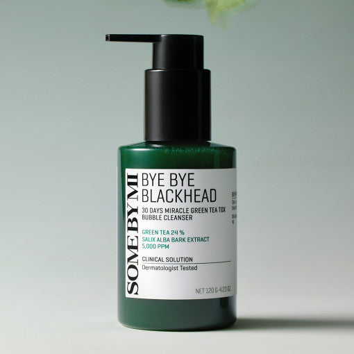 [SOME BY MI] Bye Bye Blackhead 30 Days Miracle Green Tea Tox Bubble Cleanser 120g - Glamourous Grace