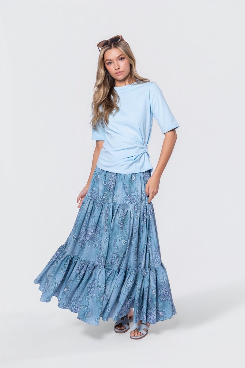 Sonia Top (Light Blue) - Glamourous Grace