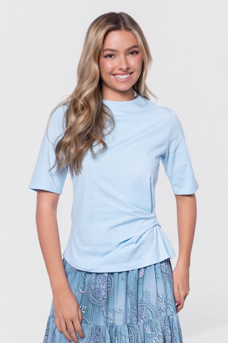 Sonia Top (Light Blue) - Glamourous Grace
