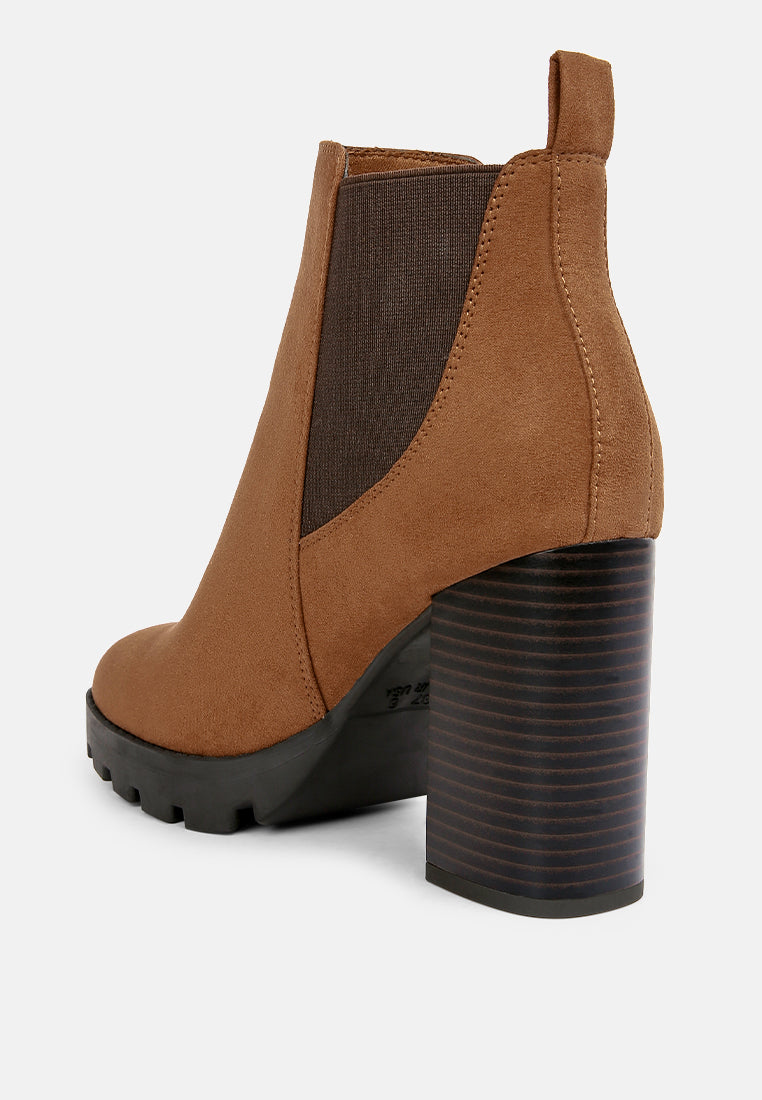 Sonia Block Heeled Chelsea Boots - Glamourous Grace