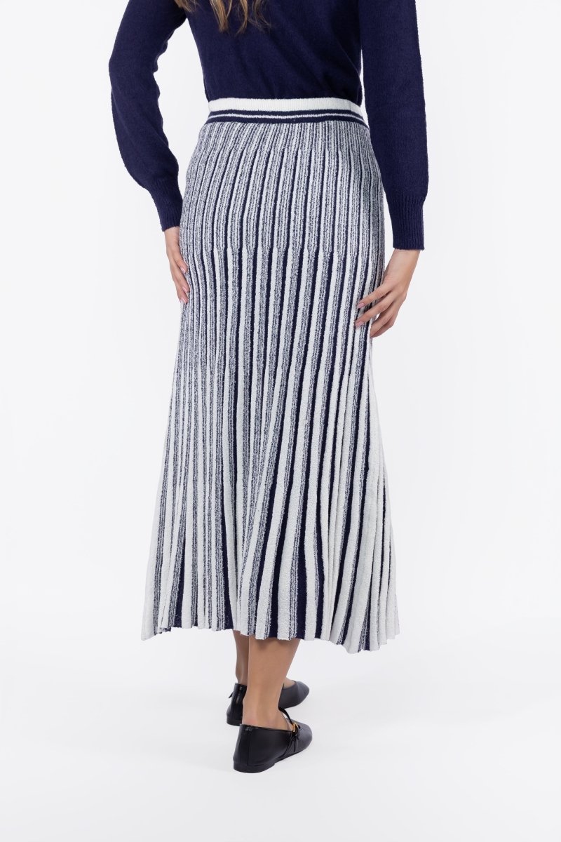 Sophia Skirt (White/Navy) - Glamourous Grace