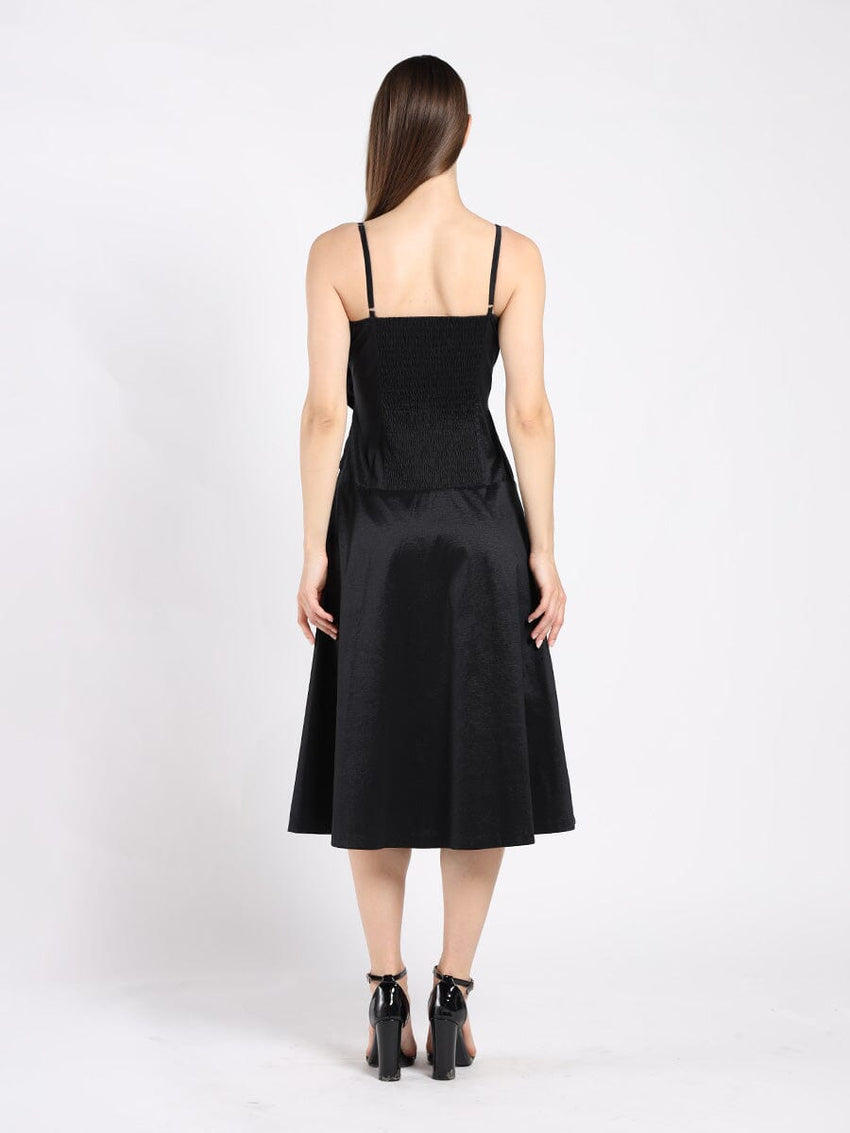 Spaghetti Strap Bow Detailed Midi Dress