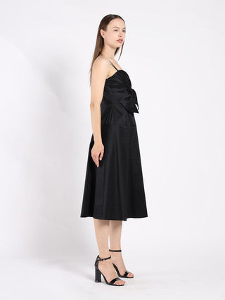 Spaghetti Strap Bow Detailed Midi Dress