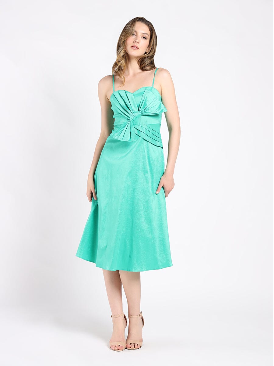 Spaghetti Strap Bow Detailed Midi Dress - Glamourous Grace