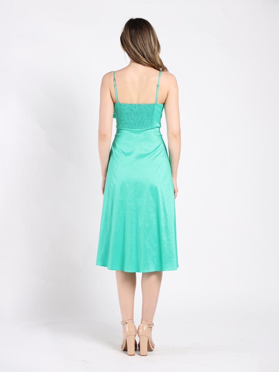 Spaghetti Strap Bow Detailed Midi Dress - Glamourous Grace