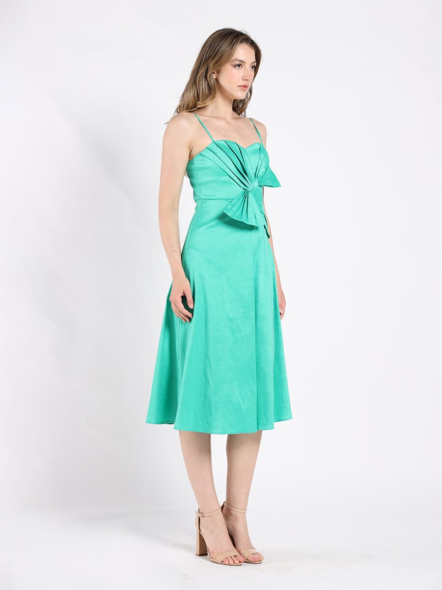 Spaghetti Strap Bow Detailed Midi Dress - Glamourous Grace
