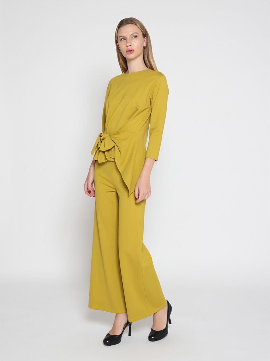 Thick Long Sleeve Shirt with Waist Tie - Glamourous Grace