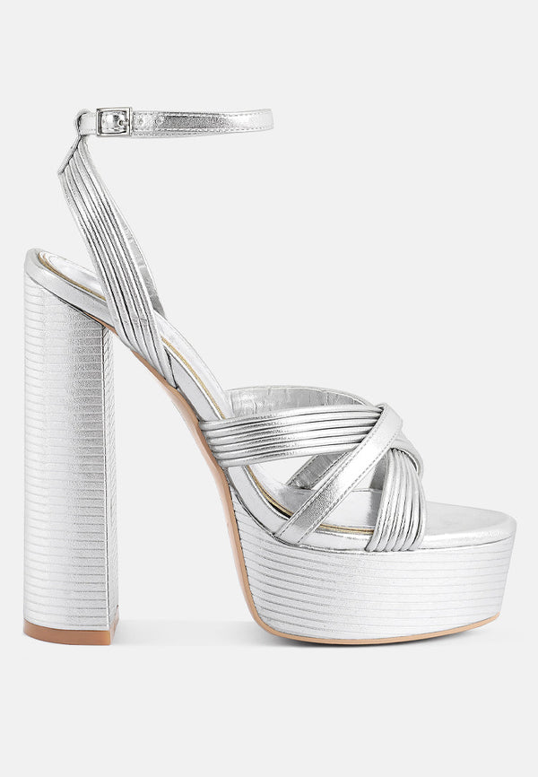 Splendid Crisscross Straps High Heel Sandals - Glamourous Grace
