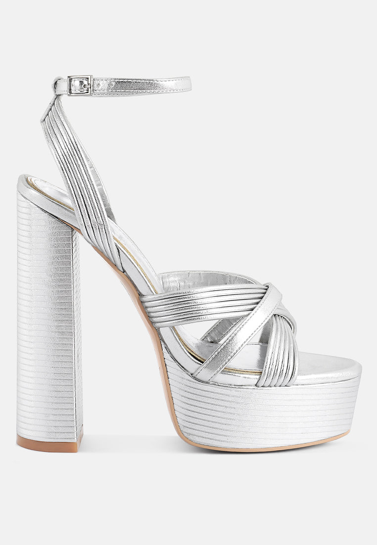 Splendid Crisscross Straps High Heel Sandals - Glamourous Grace