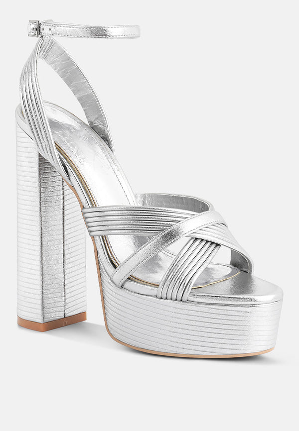 Splendid Crisscross Straps High Heel Sandals - Glamourous Grace